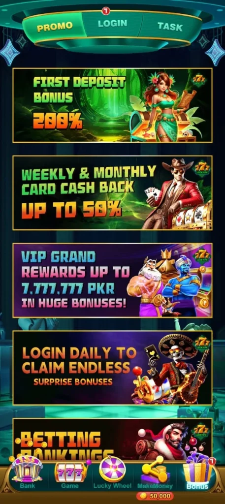 Lucky pkr 777 Regular Bonuses & Rewards